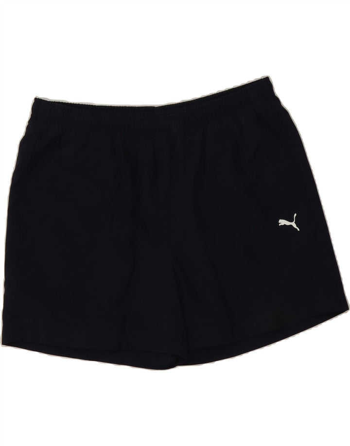 PUMA Mens Sport Shorts XL Navy Blue Polyester Vintage Puma and Second-Hand Puma from Messina Hembry 