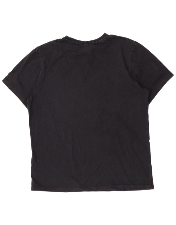 Ellesse Camiseta gráfica para mujer Top UK 44 Grande Algodón negro