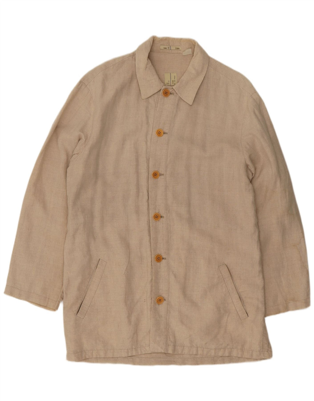 Zara Hombre Abrigo Reino Unido 40 Grande Beige