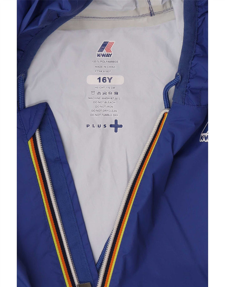 K-Way Chubasquero con capucha para niño 15-16 años Poliamida azul