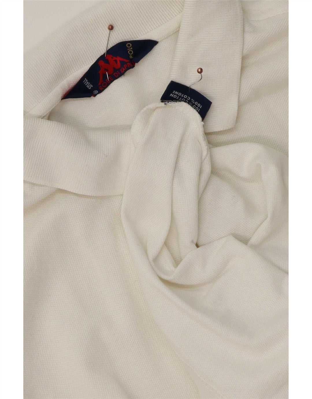 Kappa Polo De Manga Larga Para Hombre Small White Cotton
