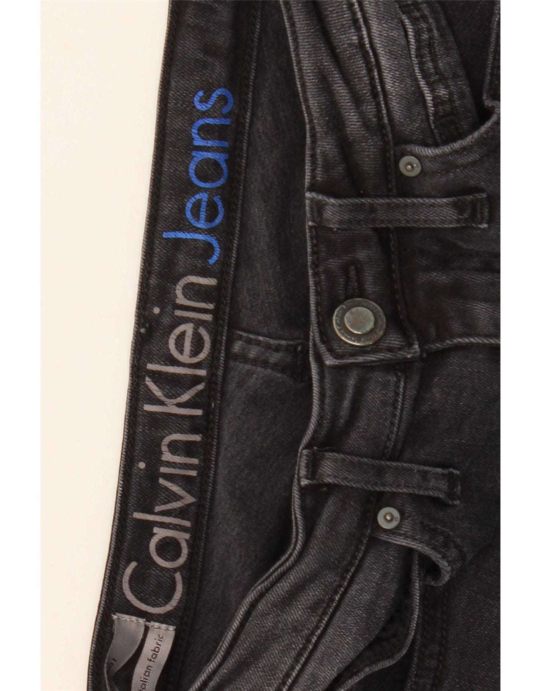 Vaqueros Calvin Klein Slim Bootcut para mujer W28 L32 Lyocell negro