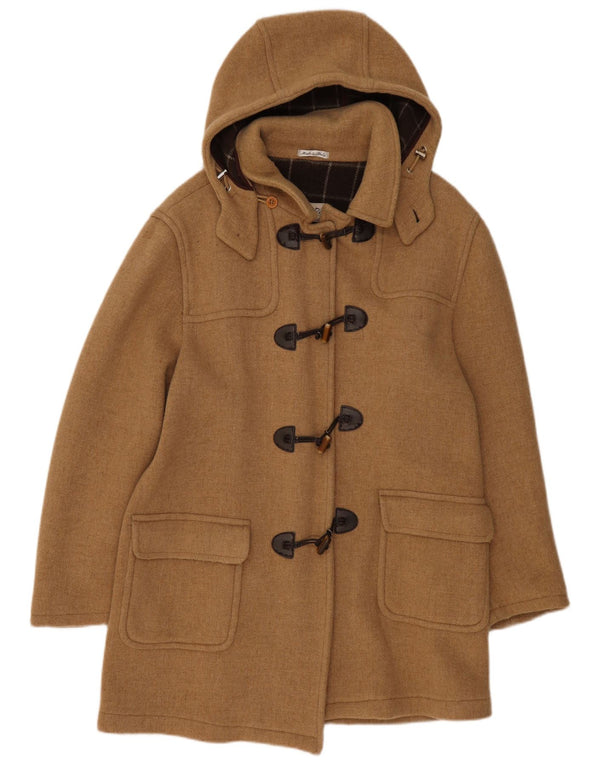 VINTAGE Abrigo de lona con capucha de gran tamaño para mujer Reino Unido 18 XL Beige