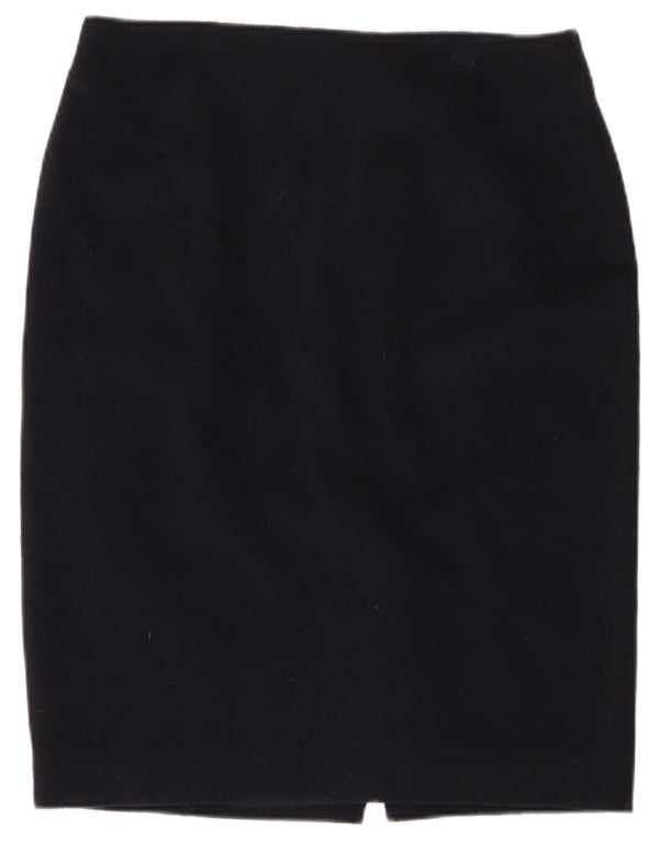 Hobbs Falda lápiz para mujer UK 14 Large W32 Lana azul marino