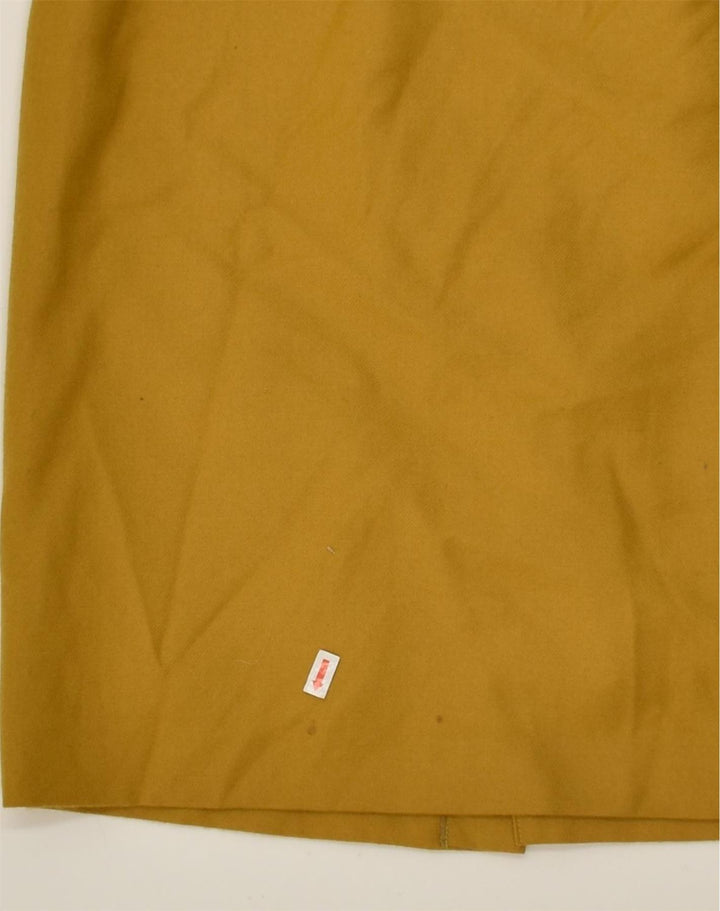 VINTAGE Womens Straight Skirt IT 42 Medium W26  Yellow Cotton | Vintage Vintage | Thrift | Second-Hand Vintage | Used Clothing | Messina Hembry 