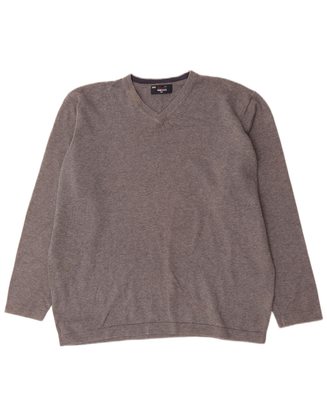 Marks & Spencer Jersey con cuello en V para hombre XL Algodón gris
