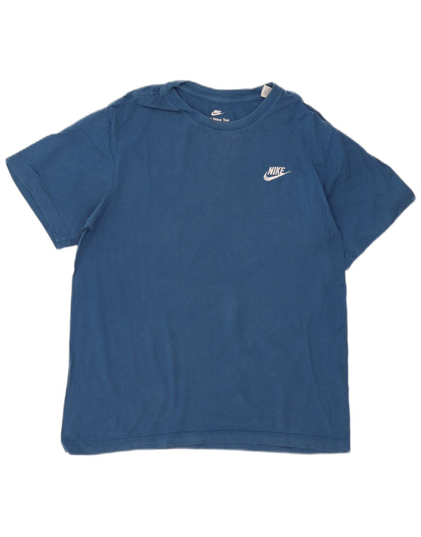 Nike The Tee Camiseta para Hombre Top Small Azul Algodón