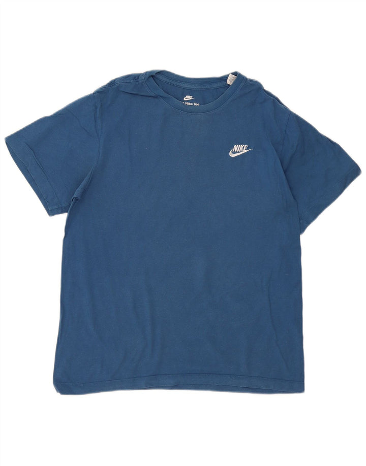 Nike The Tee Camiseta para Hombre Top Small Azul Algodón
