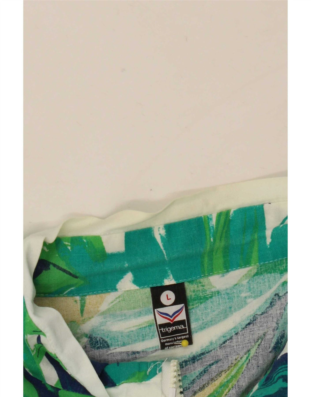 Trigema Chaqueta de chándal de gran tamaño para mujer UK 46 Large Green Floral