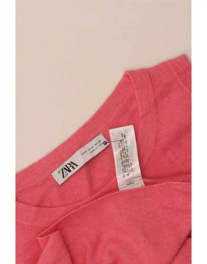 Zara Mujer Chaleco Top UK 12 Medium Rosa Modal