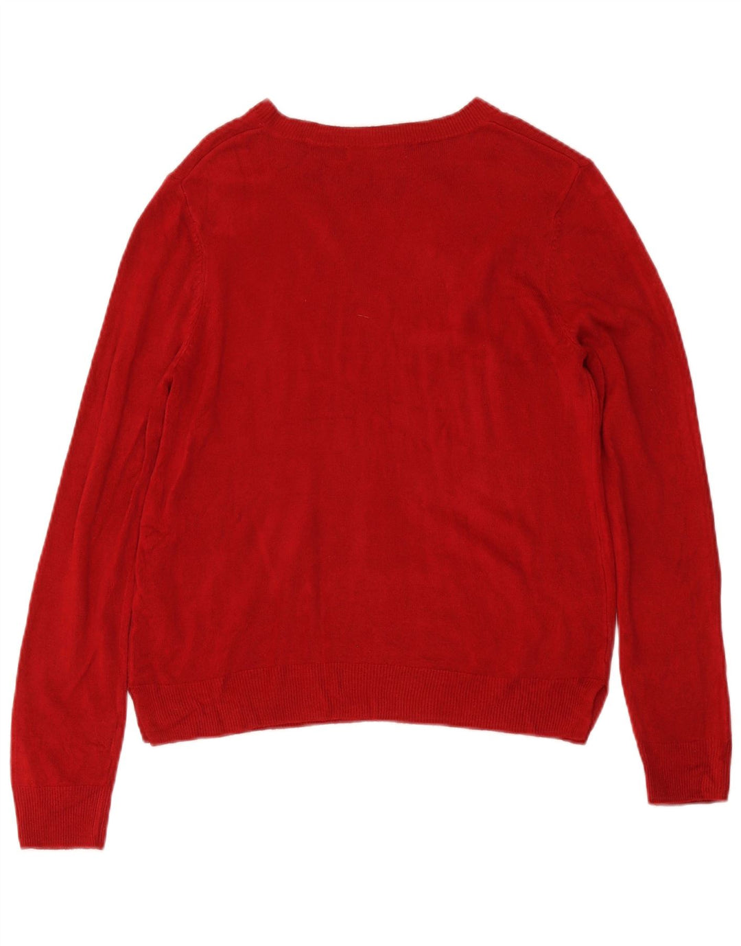 Marks & Spencer Suéter tipo jersey con cuello redondo para mujer UK 40 Acrílico rojo mediano