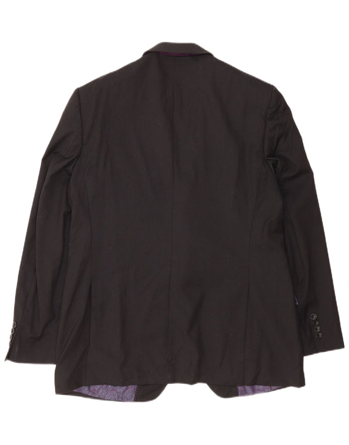Marks & Spencer Chaqueta tipo blazer con 2 botones y autógrafo para hombre UK 42 XL Lana negra