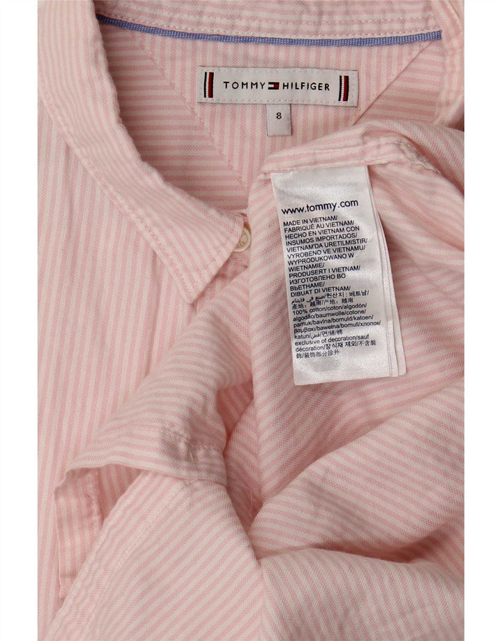 Tommy Hilfiger Camisa para mujer US 8 Algodón a rayas rosa medio