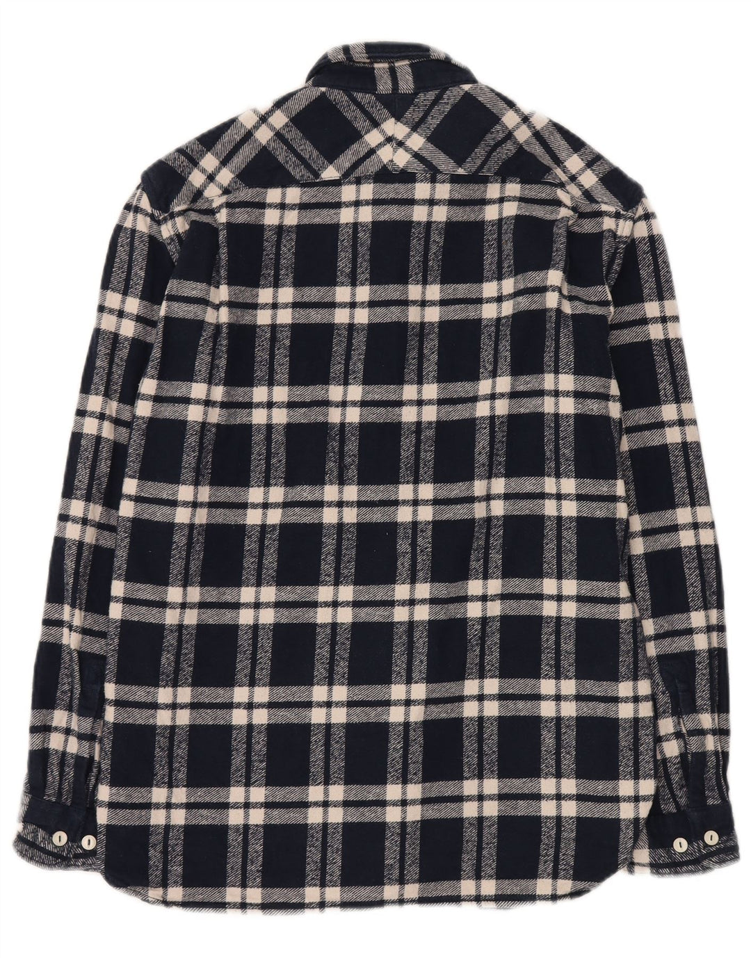 Camisa de franela holgada de hombre de French Connection a cuadros en azul marino mediano