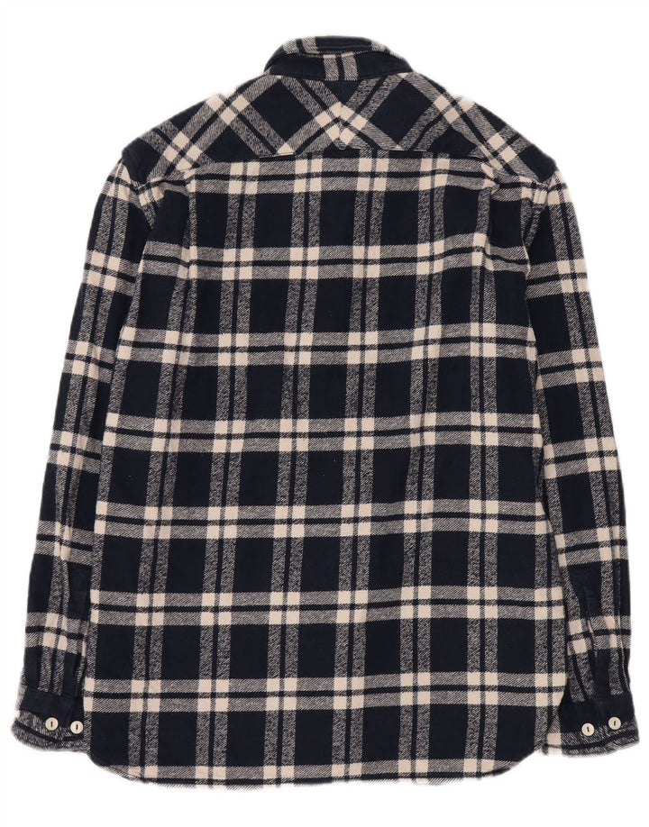 Camisa de franela holgada de hombre de French Connection a cuadros en azul marino mediano