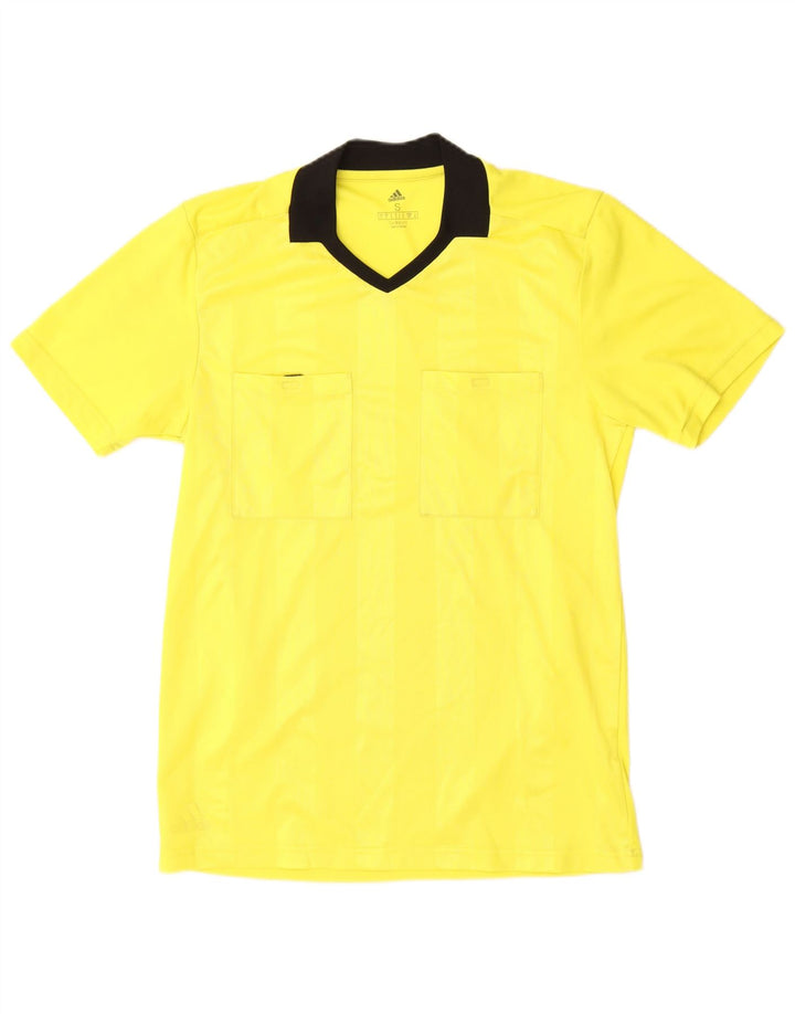 Adidas Mens Climalite Polo Polo Pequeño Amarillo Colorblock