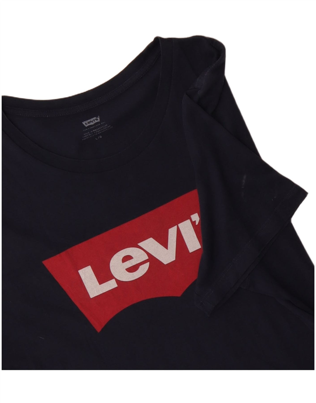 LEVI'S Camiseta gráfica para hombre Top grande de algodón azul marino