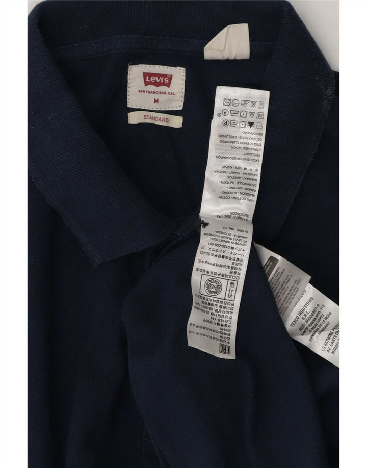Levi's Polo estándar para hombre de algodón azul marino mediano
