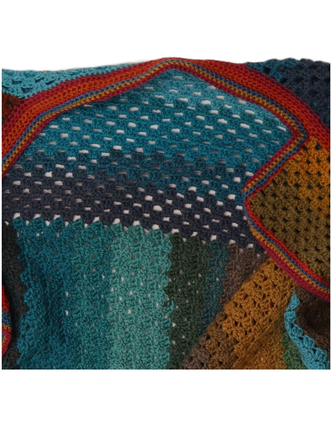 VINTAGE Mujer Oversize Longline Cardigan Suéter Reino Unido 22 3XL Multicolor