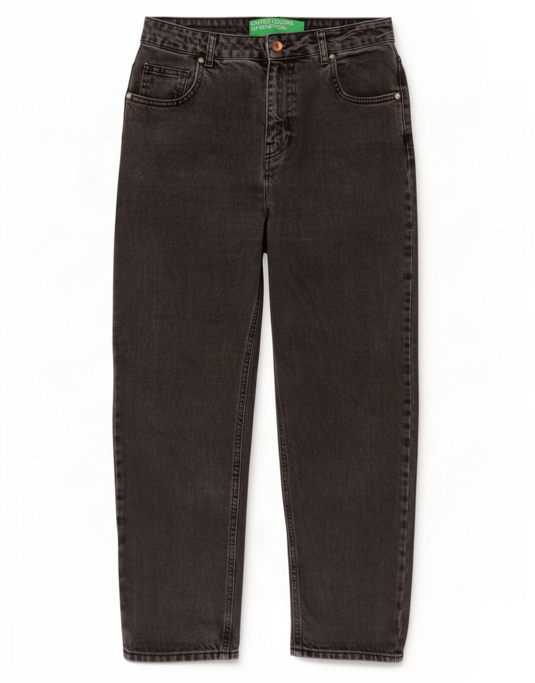 Benetton Vaqueros Tapered Mujer W30 L27 Algodón Gris