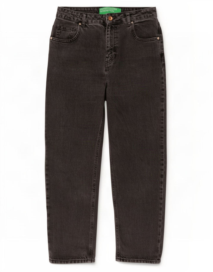 Benetton Vaqueros Tapered Mujer W30 L27 Algodón Gris