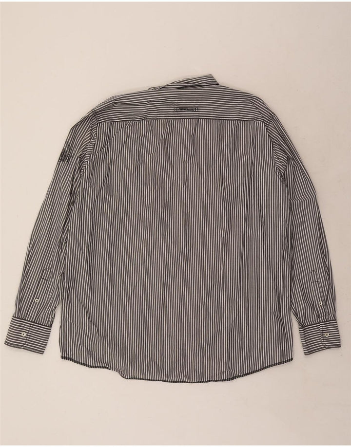 CAMEL ACTIVE Camisa de corte moderno para hombre 2XL Algodón a rayas azules