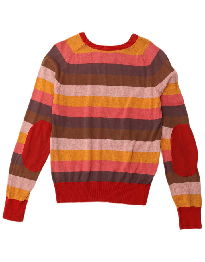 LEE Womens Boat Neck Jumper Sweater UK 10 Small Multicoloured Striped