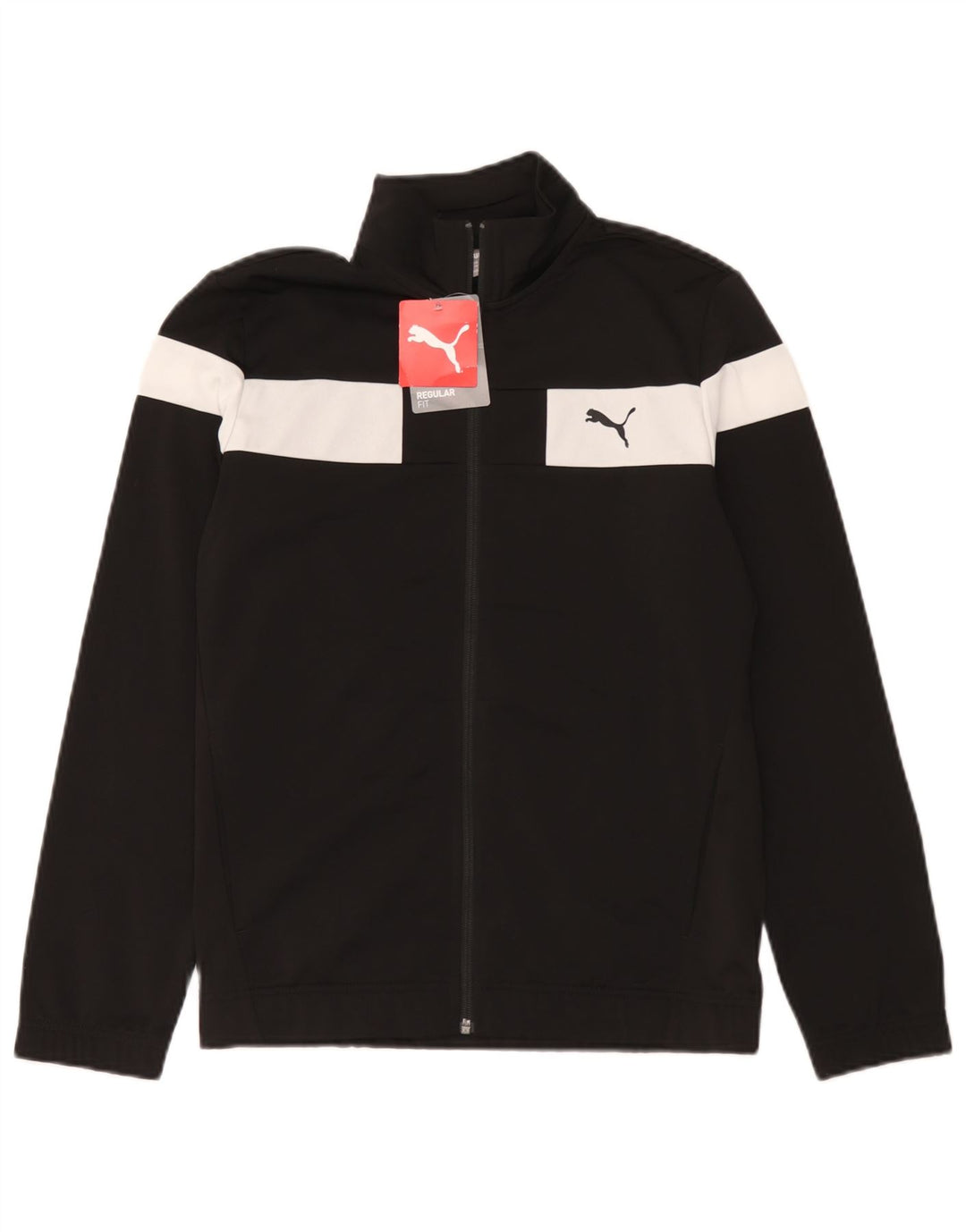 Puma Chaqueta de chándal para niño 13-14 años Negro Colorblock Poliéster