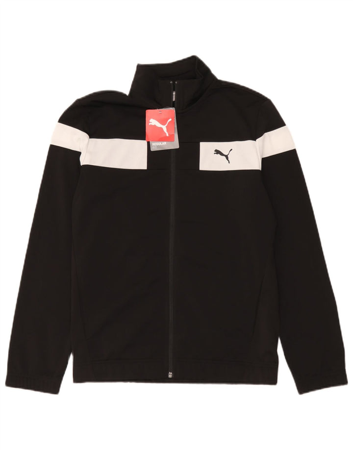 Puma Chaqueta de chándal para niño 13-14 años Negro Colorblock Poliéster
