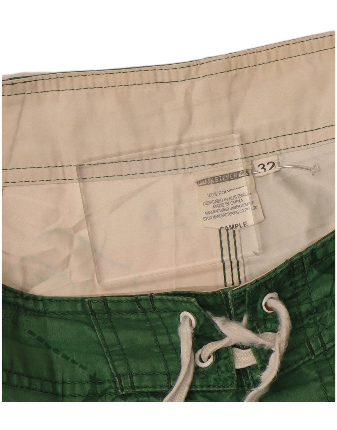 Quiksilver Shorts De Baño Gráficos Para Hombre Poliéster A Rayas Verde Medio