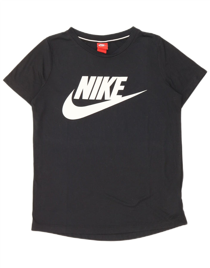 NIKE - Camiseta gráfica para hombre, talla pequeña, poliéster negro