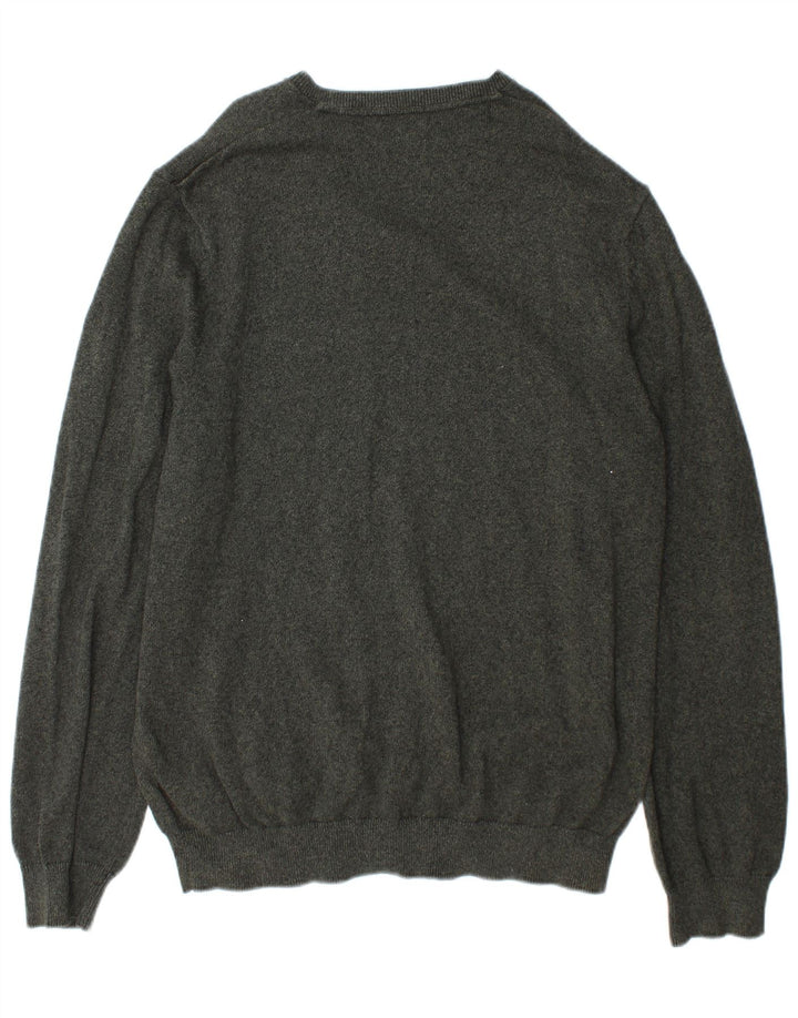 Marks & Spencer Jersey con Cuello en V para Hombre XL Algodón Verde