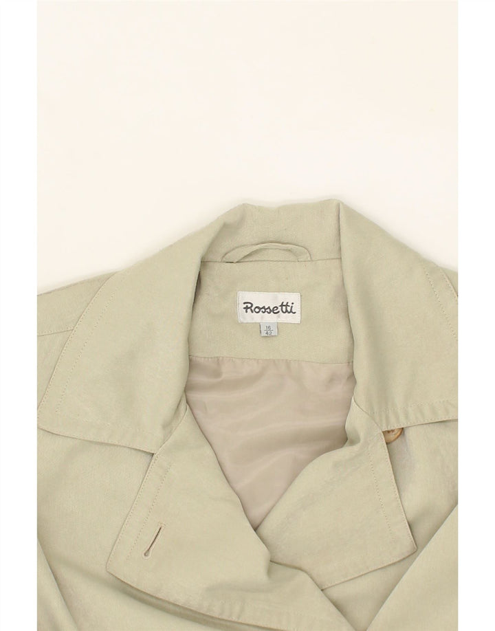 VINTAGE Womens Trench Coat UK 16 Large Beige Polyester Vintage Vintage and Second-Hand Vintage from Messina Hembry 