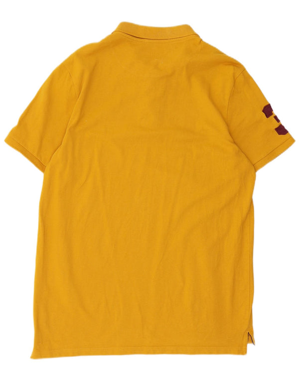 Asociación de Polo de EE. UU. Camisa estampada de corte regular para hombre XL Algodón amarillo