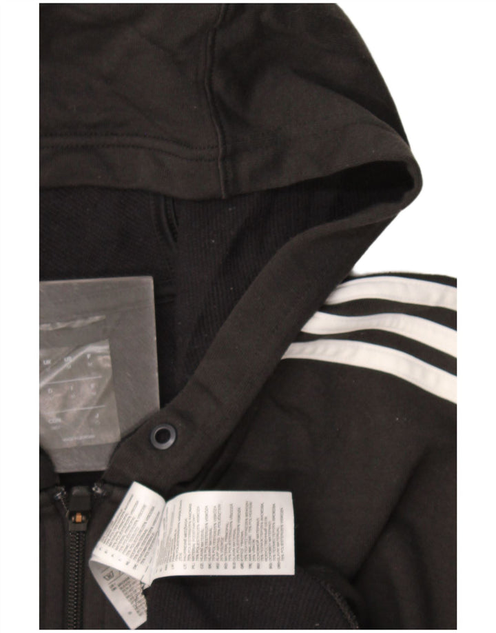 Adidas Hombre Climalite Zip Sudadera Con Capucha Suéter Medio Negro Colorblock Poliéster