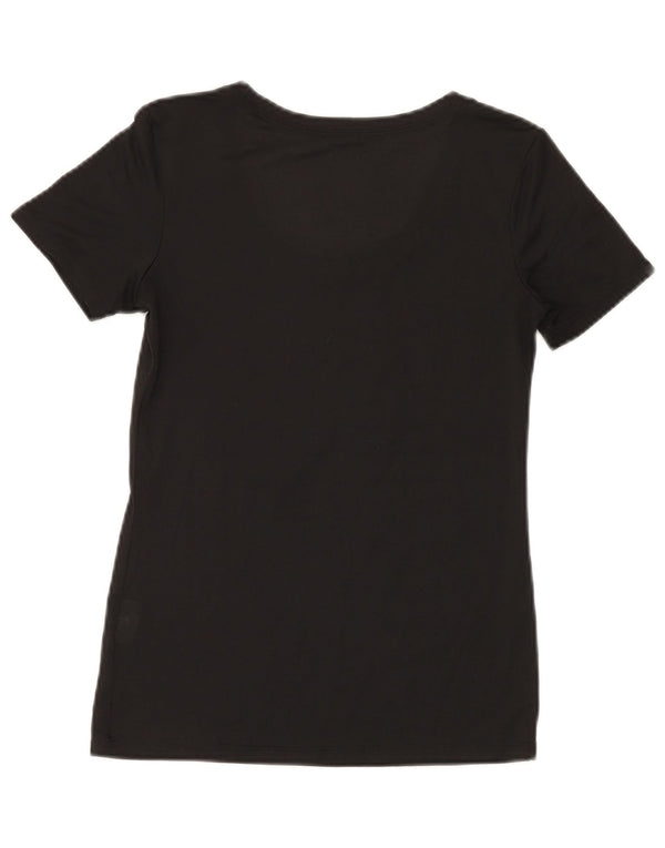 Nike Mujer Dri Fit Graphic Camiseta Top UK 10 Small Negro