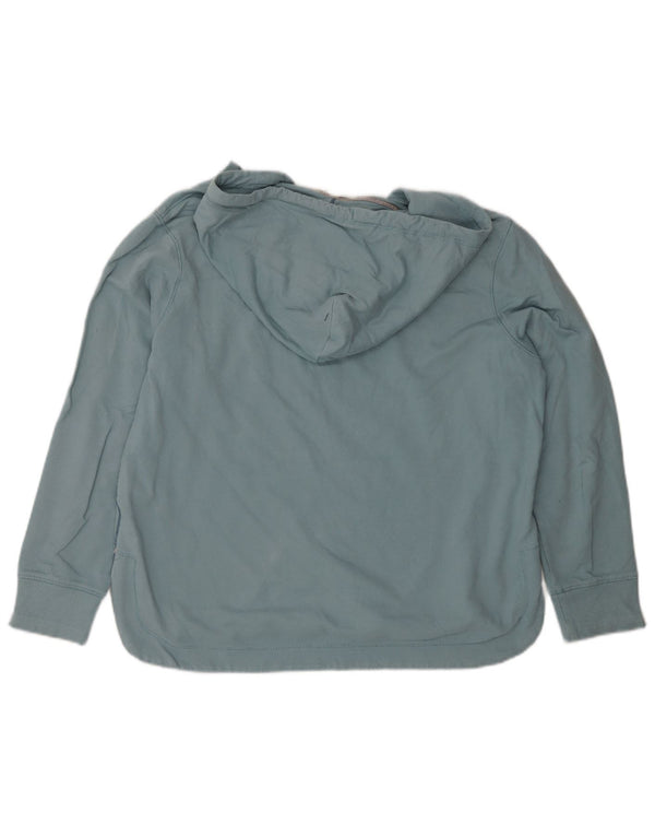 White Stuff Jersey con capucha extragrande para mujer UK 10 Small Blue Cotton