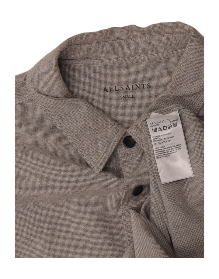 Camisa All Saints Hombre Small Gris Algodón