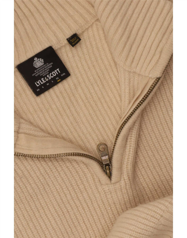 Lyle & Scott Jersey con Cuello y Cremallera para Hombre XL Beige