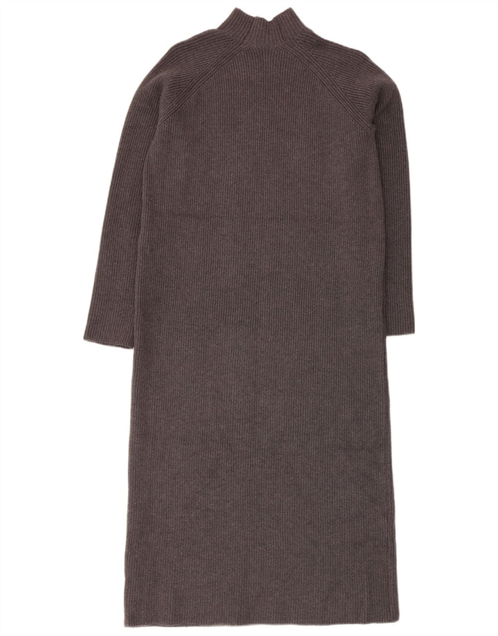 Zara Mujer Vestido Jersey Reino Unido 10 Pequeño Gris