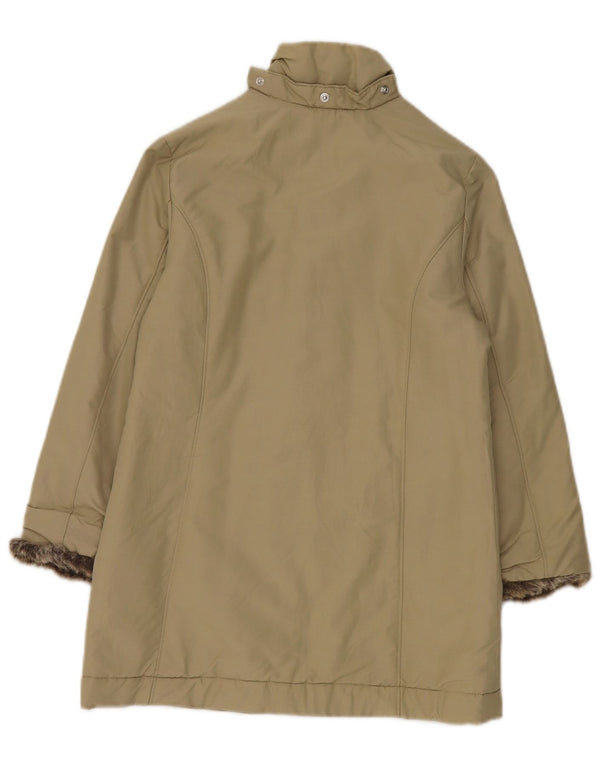 Invicta Chaqueta acolchada de manga 3/4 para mujer UK 8 Small Beige Cotton