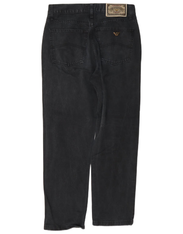 Armani Hombre Pantalones Rectos Casuales W32 L28 Algodón Gris