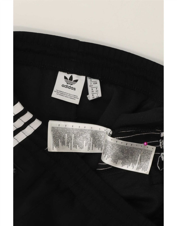 Adidas Pantalones de chándal para mujer UK 12 Medium Negro Poliéster