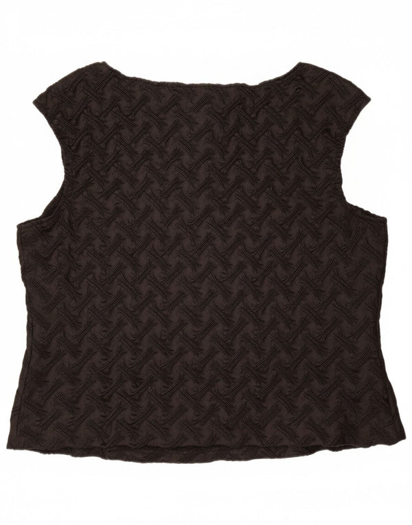 JOSEPH RIBKOFF Blusa sin mangas para mujer UK 40 XL Poliéster negro