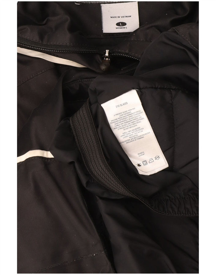 Columbia Chaqueta cortavientos con capucha para mujer UK 46 Grande Poliéster negro
