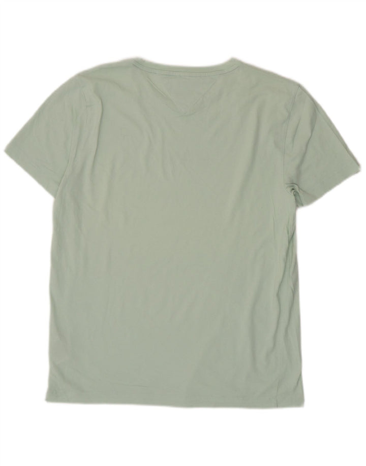 TOMMY HILFIGER Camiseta gráfica para mujer Top UK 46 Grande Algodón verde