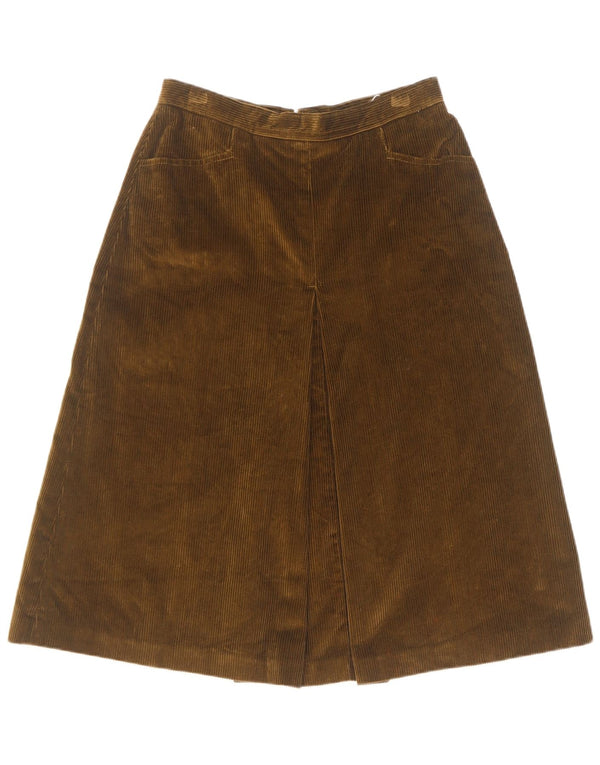Bailo Falda De Pana De Cintura Alta Para Mujer IT 44 Medium W26 Algodón Caqui
