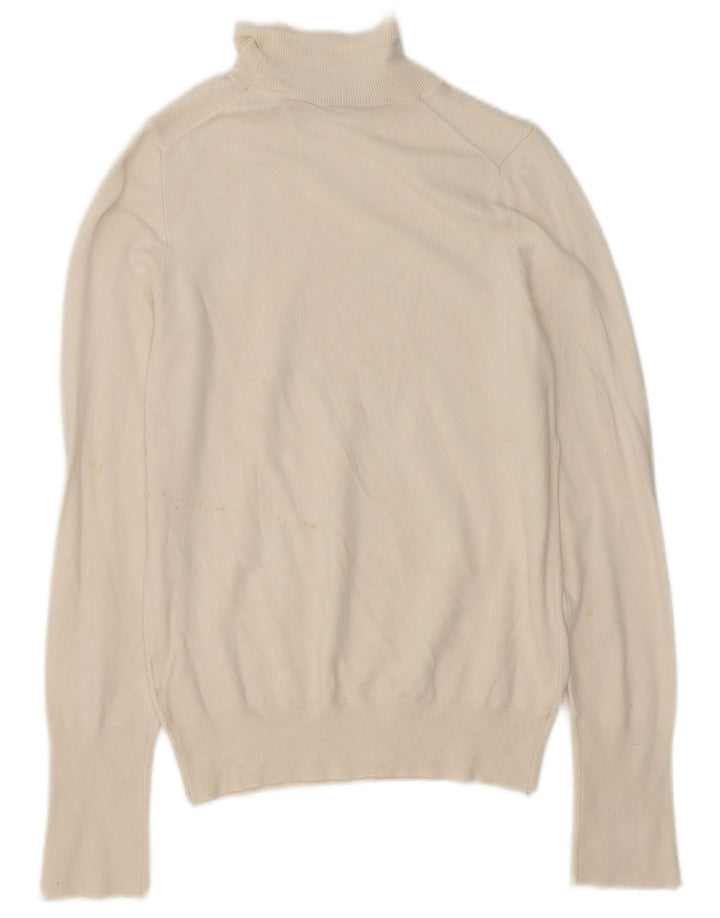 Zara Mujer Cuello Alto Jersey Jersey UK 10 Small Beige