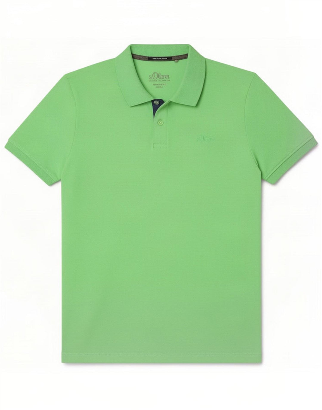 S.Oliver Polo de corte regular para hombre Poliéster verde grande
