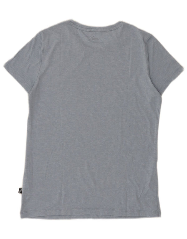 Puma Camiseta gráfica para mujer Top UK 10 Small Blue Moteado Poliéster